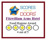Scores On The Doors For Fitzwilliam Arms Hotel